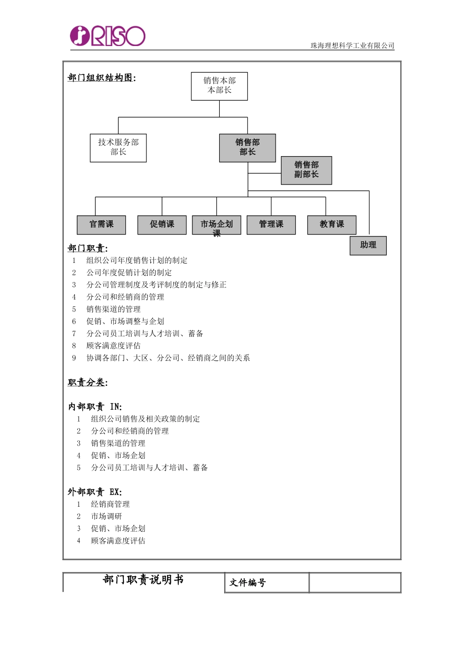 RISO部门职责说明书.doc_第2页
