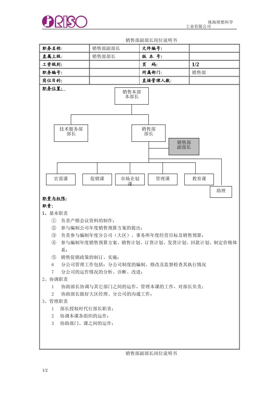 销售部副部长空表.doc_第1页