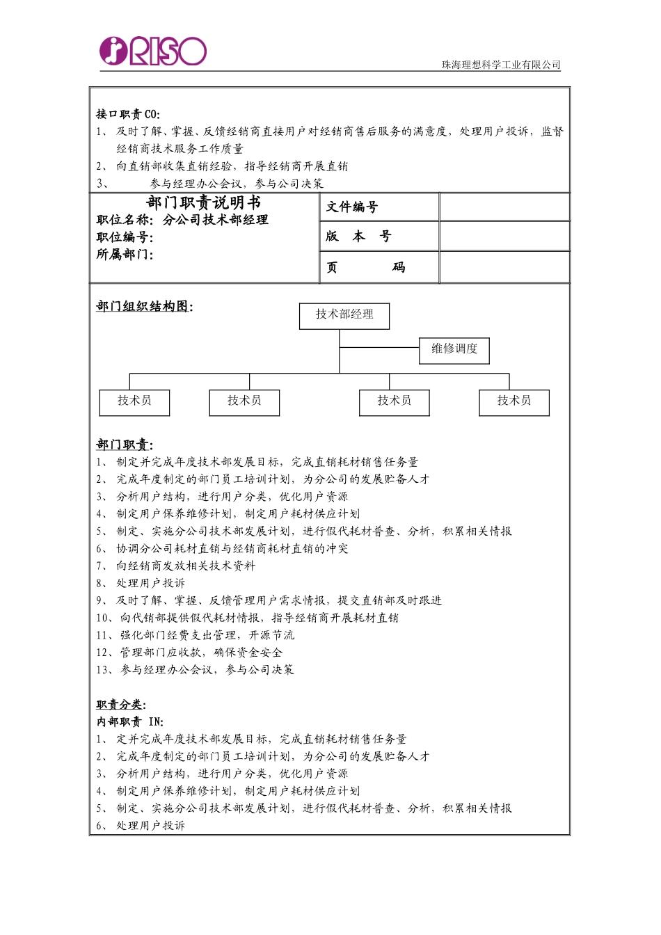 南京分公司部门职责说明书.doc_第3页
