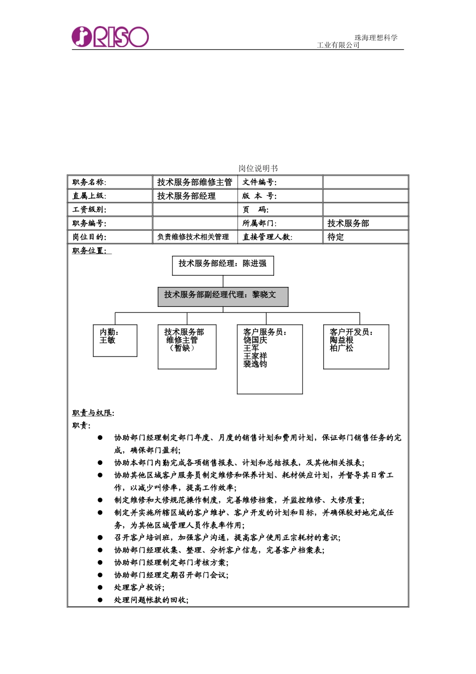 南京分公司技术部岗位说明书.doc_第3页