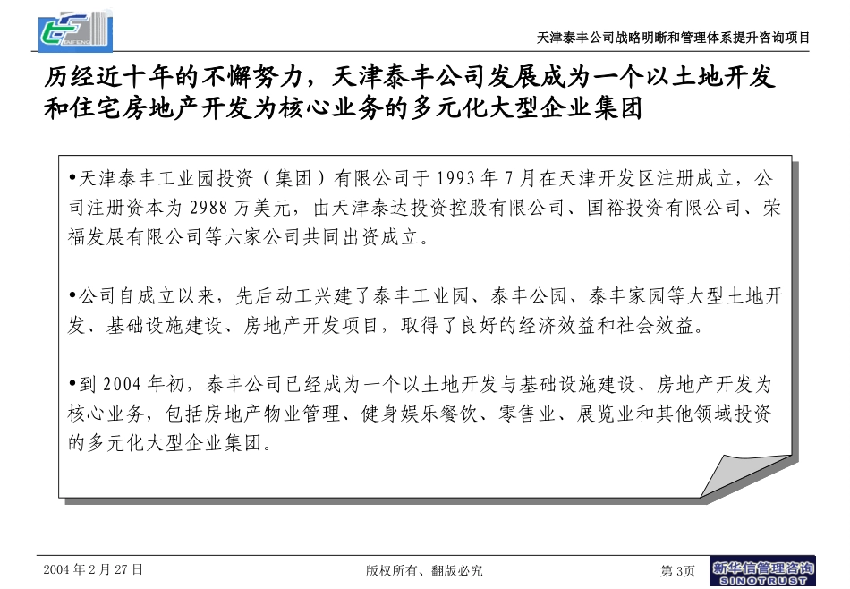 天津泰丰项目建议书—新华信20040227.ppt_第3页