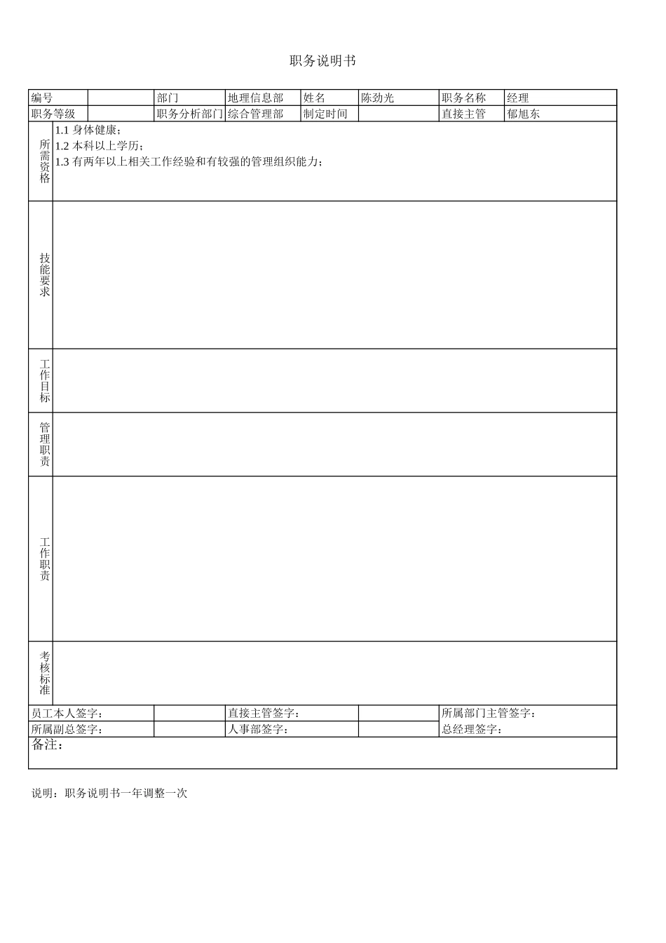 地理信息部职务说明2000.xls_第1页