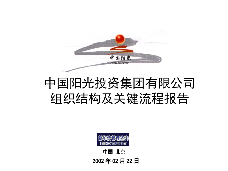 中国阳光投资集团有限公司组织及流程报告.ppt_第1页