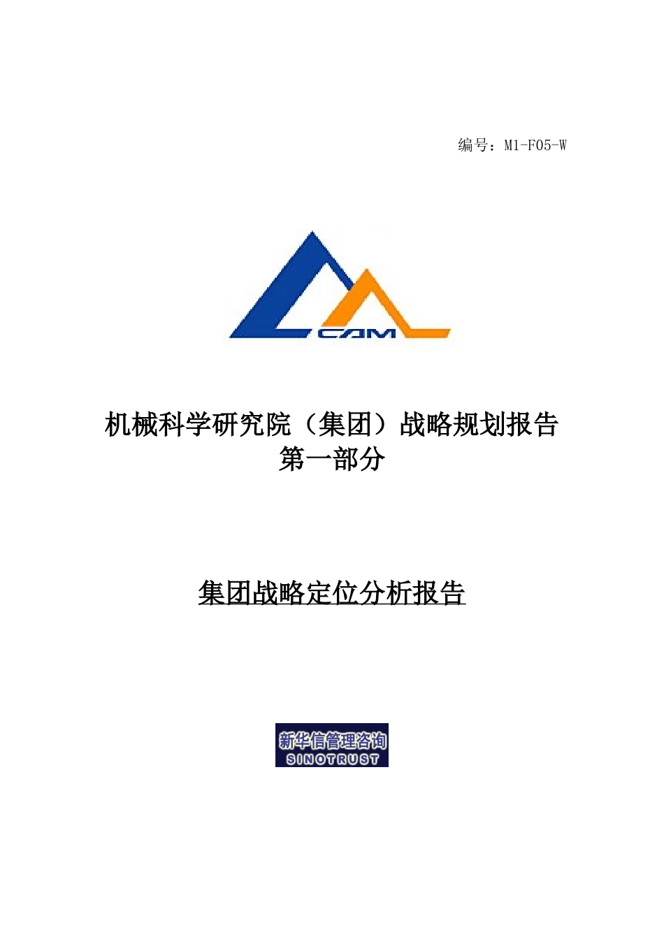 M1-F05-W集团战略定位分析报告.doc_第1页
