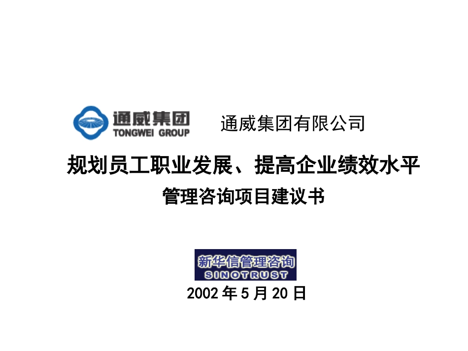 通威集团咨询项目建议书.ppt_第1页