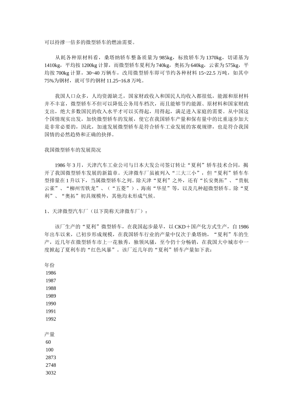 加快微型轿车发展 推进轿车进入家庭.doc_第3页