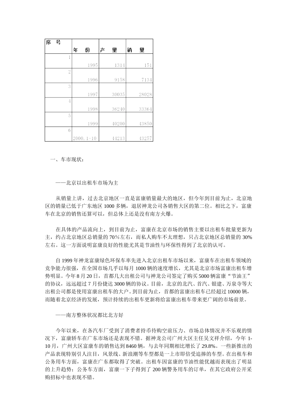 “告诉你一个真实的车市”——富康现状.doc_第2页