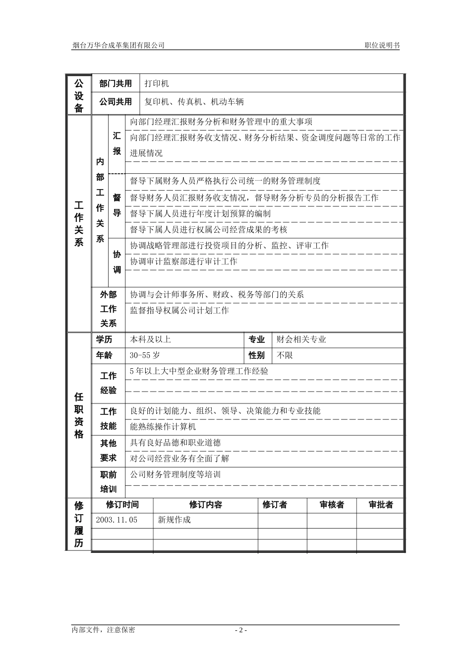 2资产管理部_副经理_职位说明书.doc_第2页