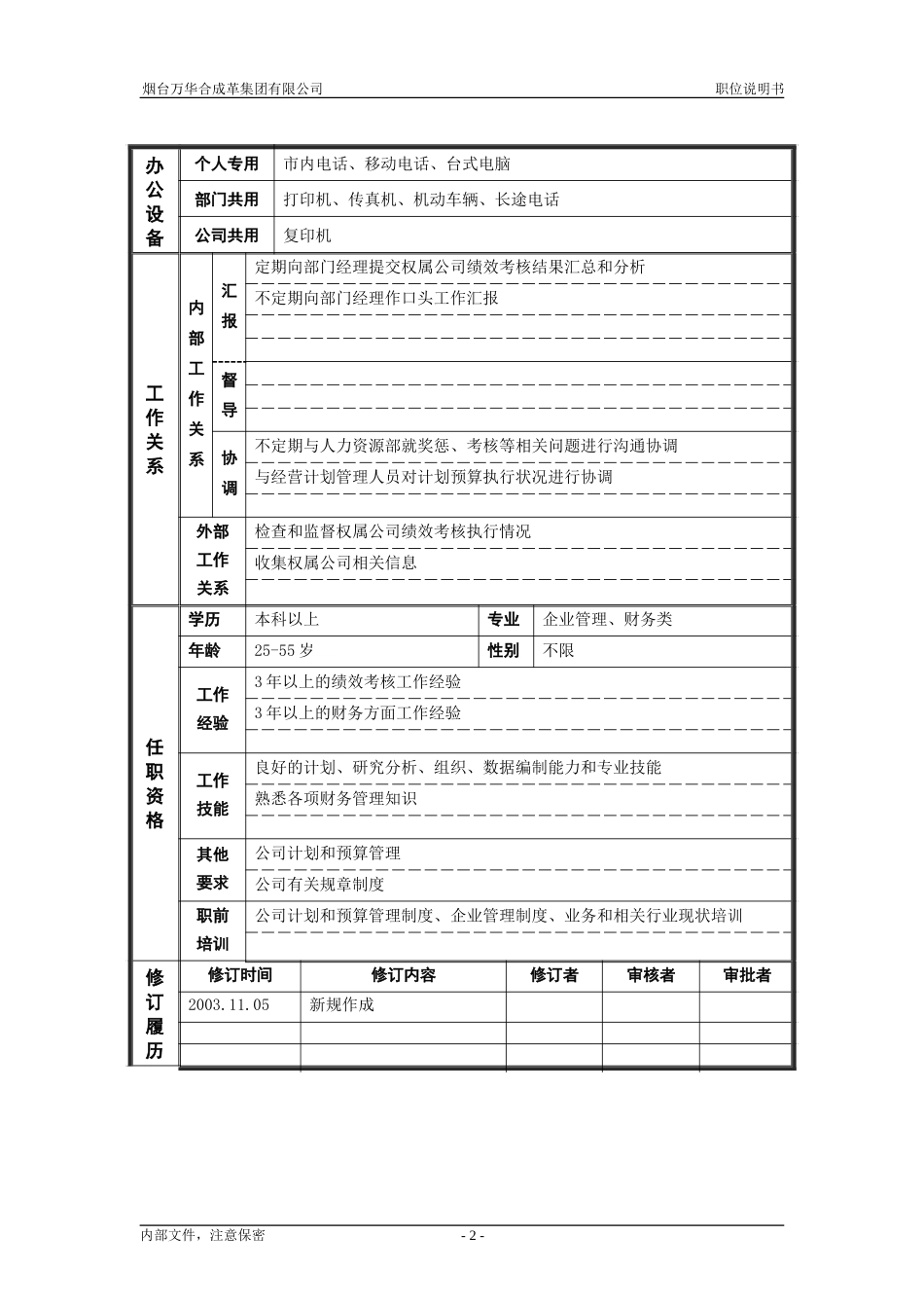 4资产管理部_经营考核_职位说明书.doc_第2页