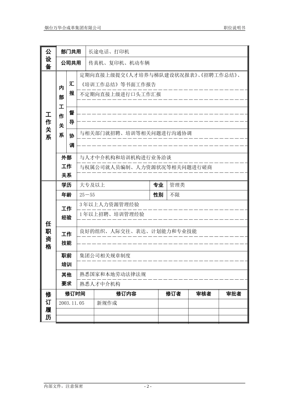 3人力资源部_招聘培训_职位说明书.doc_第2页