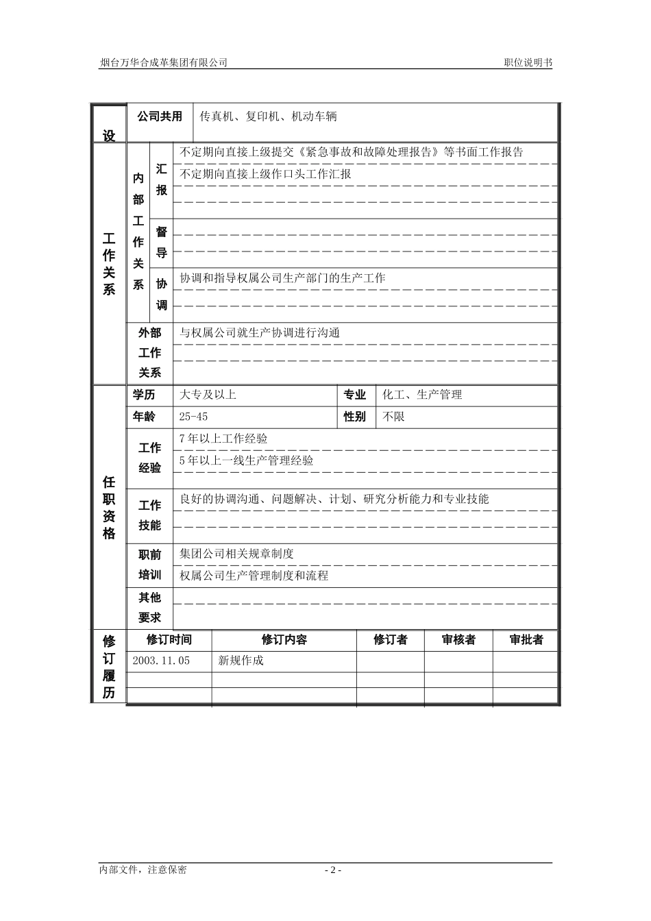 6经营协调部_生产协调_职位说明书.doc_第2页