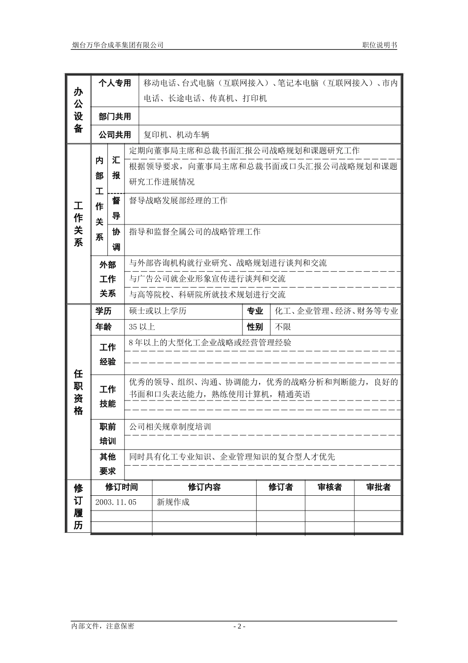 职位说明书－战略副总裁.doc_第2页