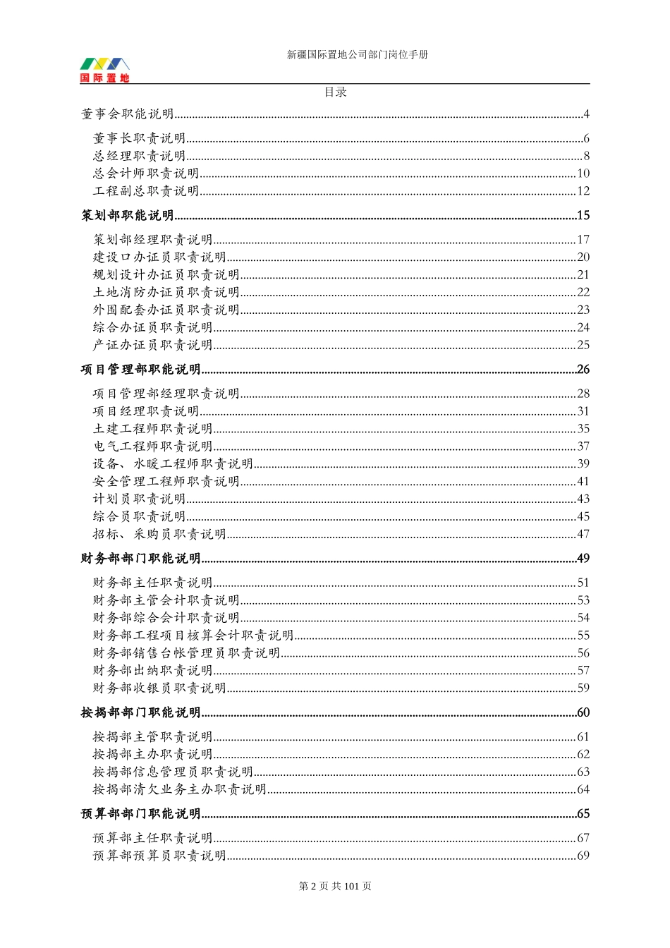 新疆国际置地公司部门岗位手册.doc_第2页