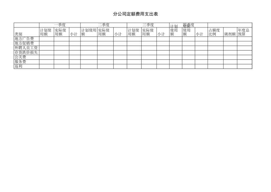 分公司费用表.xls_第1页