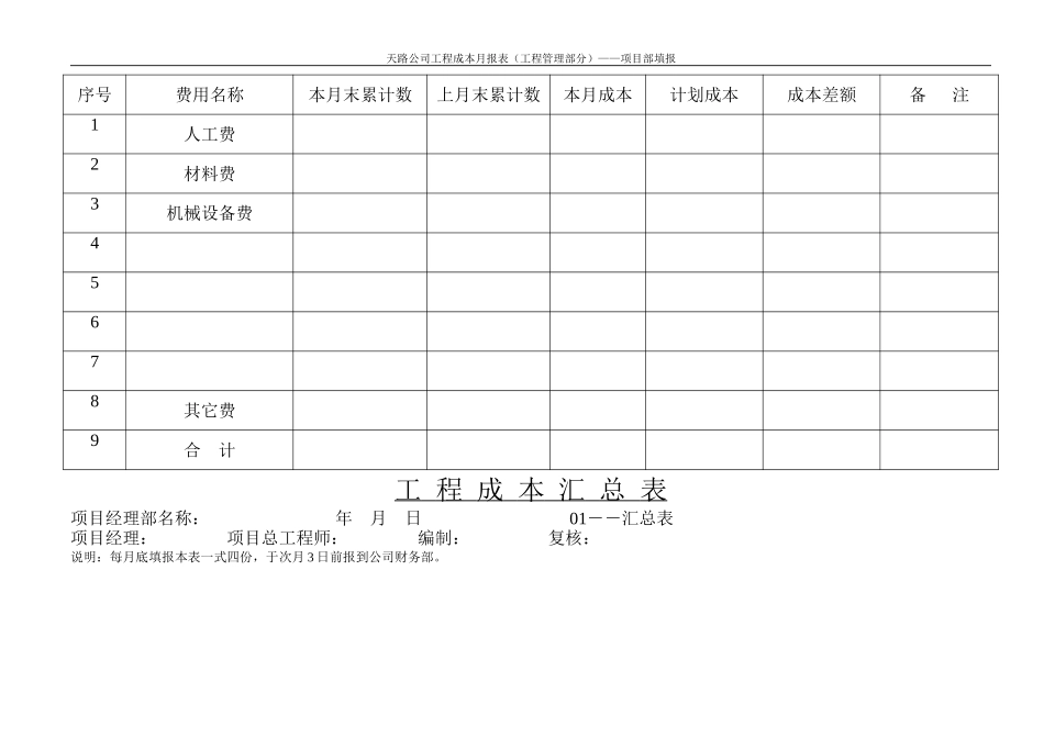 成本－月报表.doc_第1页