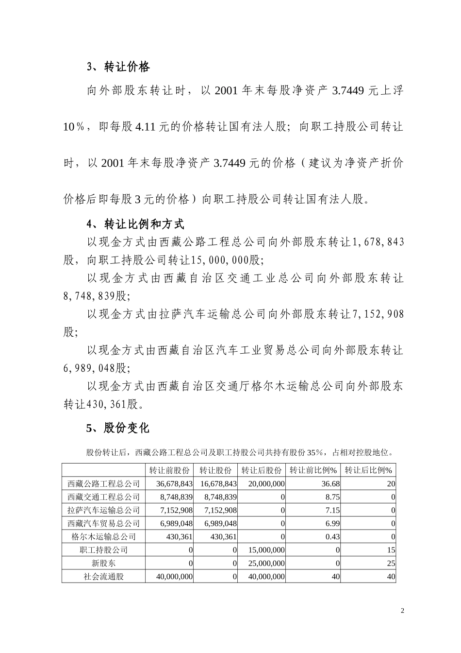 西藏天路交通股份有限公司股权优化方案（一种方案）.doc_第2页