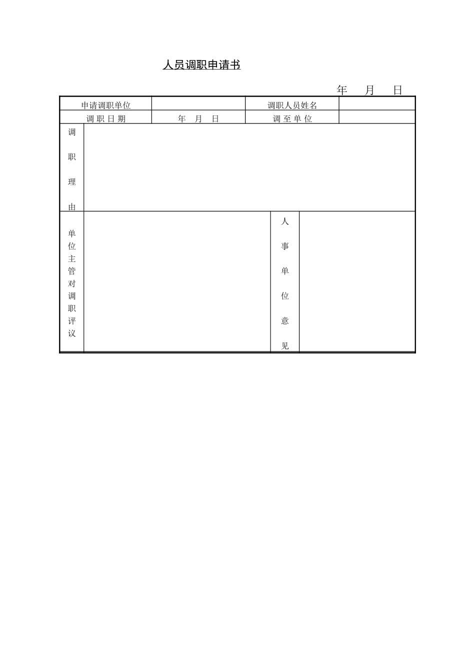 人员调职申请书.doc_第1页