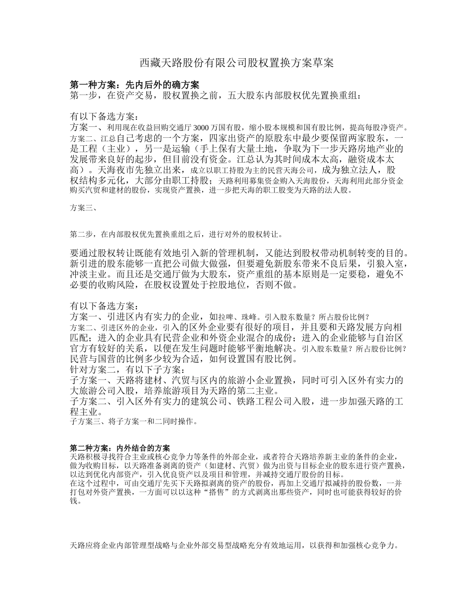 股权置换方案的零碎思考.doc_第1页