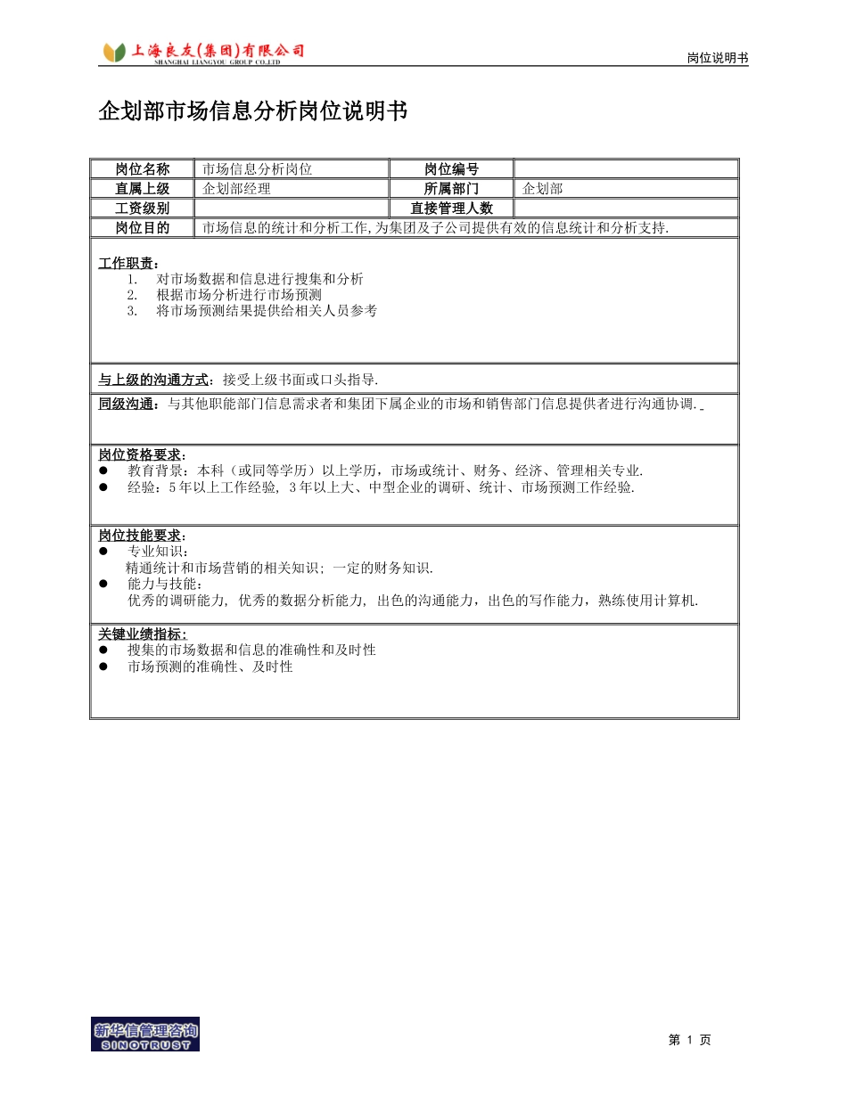企划部市场信息分析岗位.doc_第1页