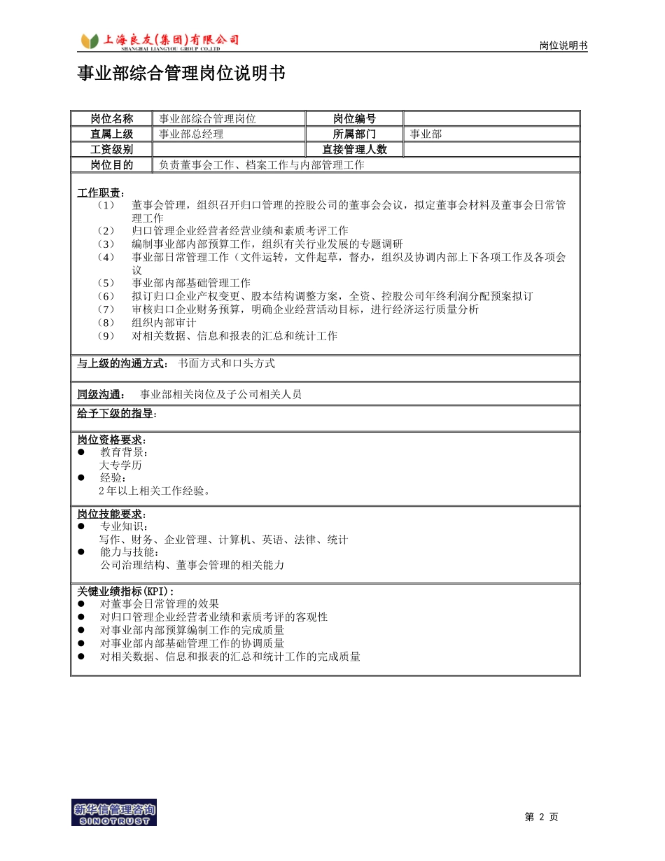 事业部岗位说明书.doc_第2页