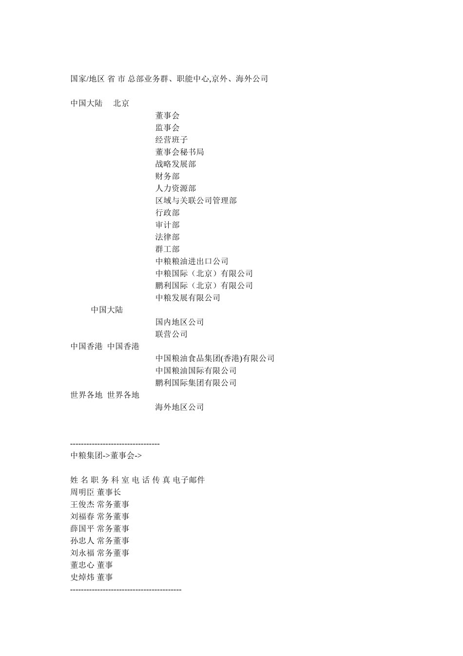 中粮组织结构及定岗定编方案.doc_第1页