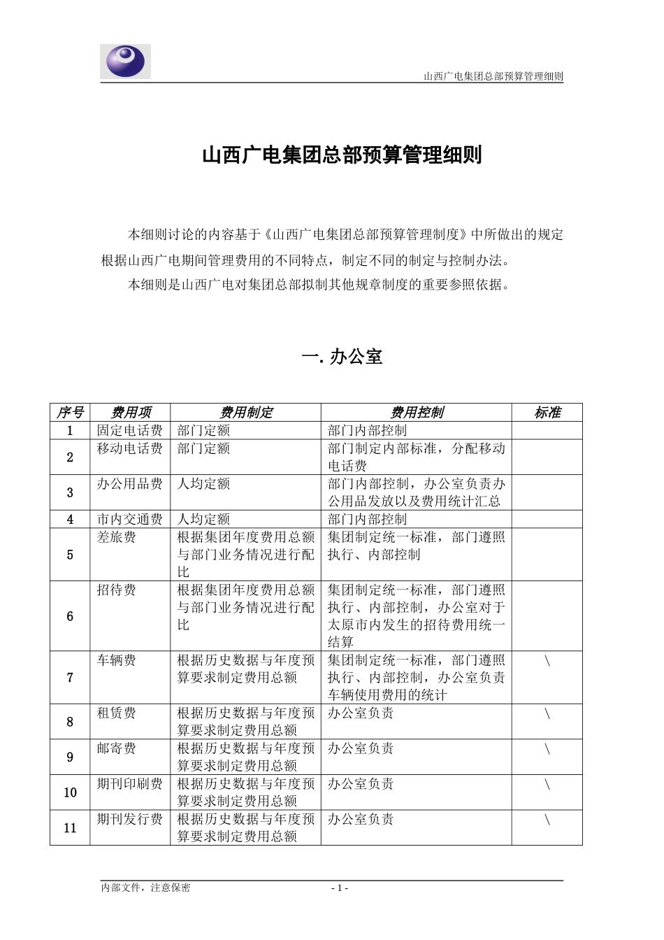 山西广电集团总部费用预算管理细则.doc_第3页
