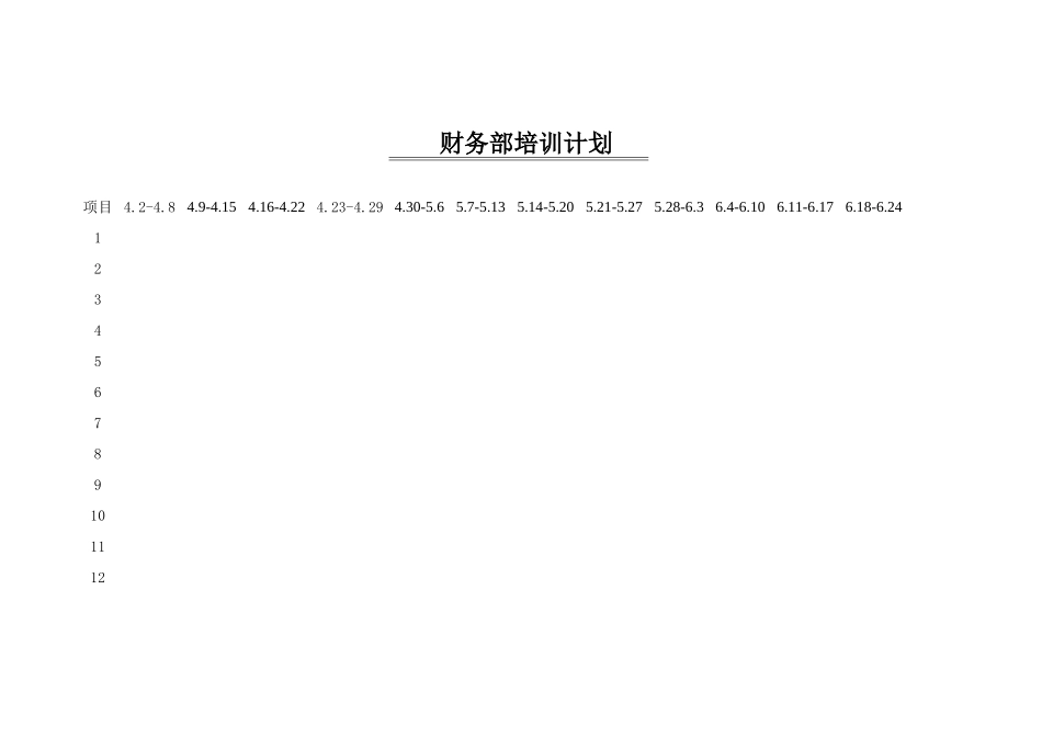 新华信-春龙机械-财务培训计划.XLS_第1页
