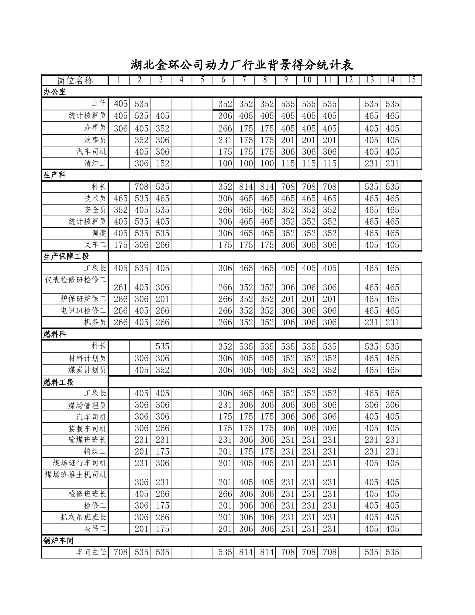 动力厂岗位价值打分表.xls_第1页