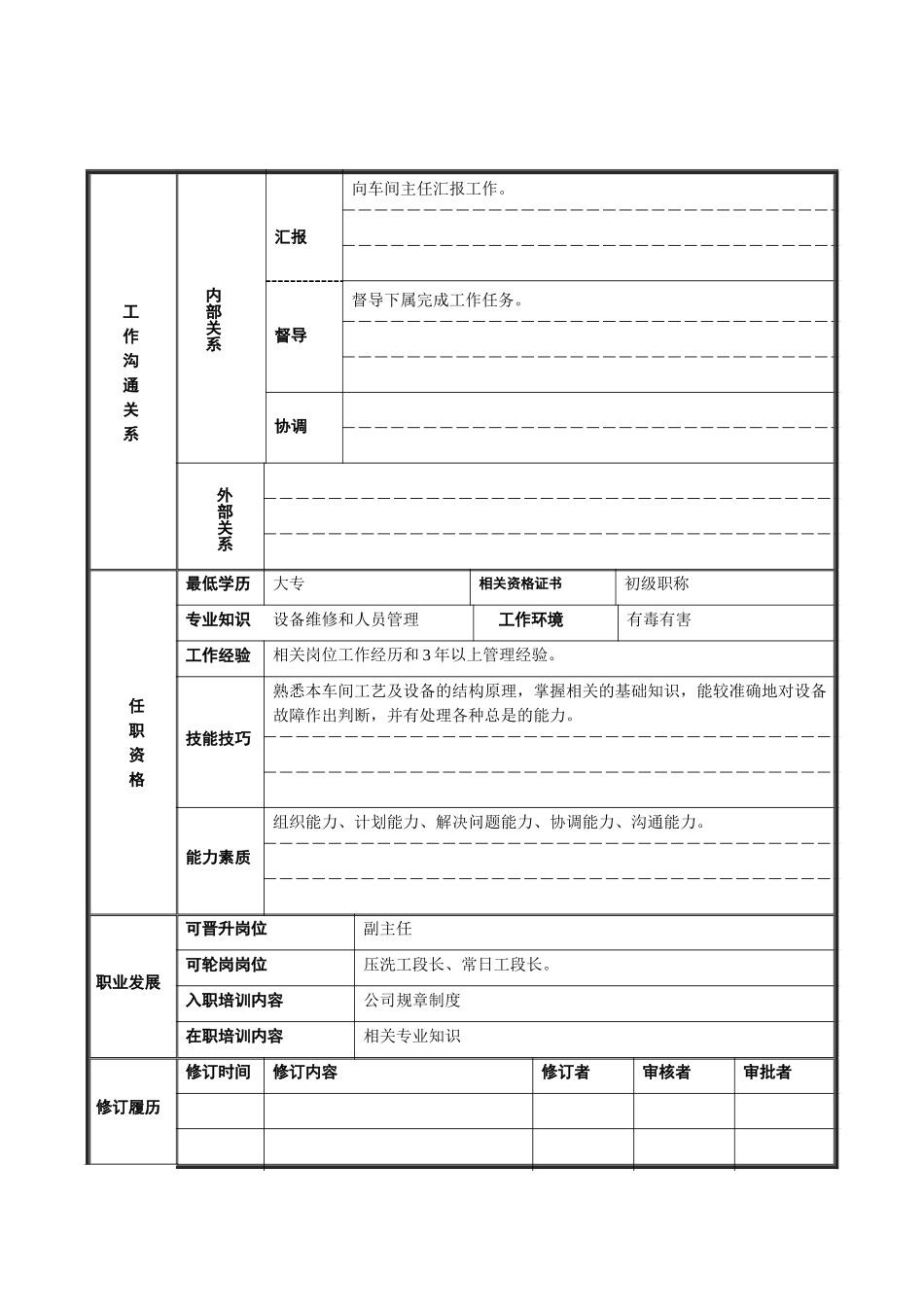 一厂加工保全工段长说明书4.doc_第2页