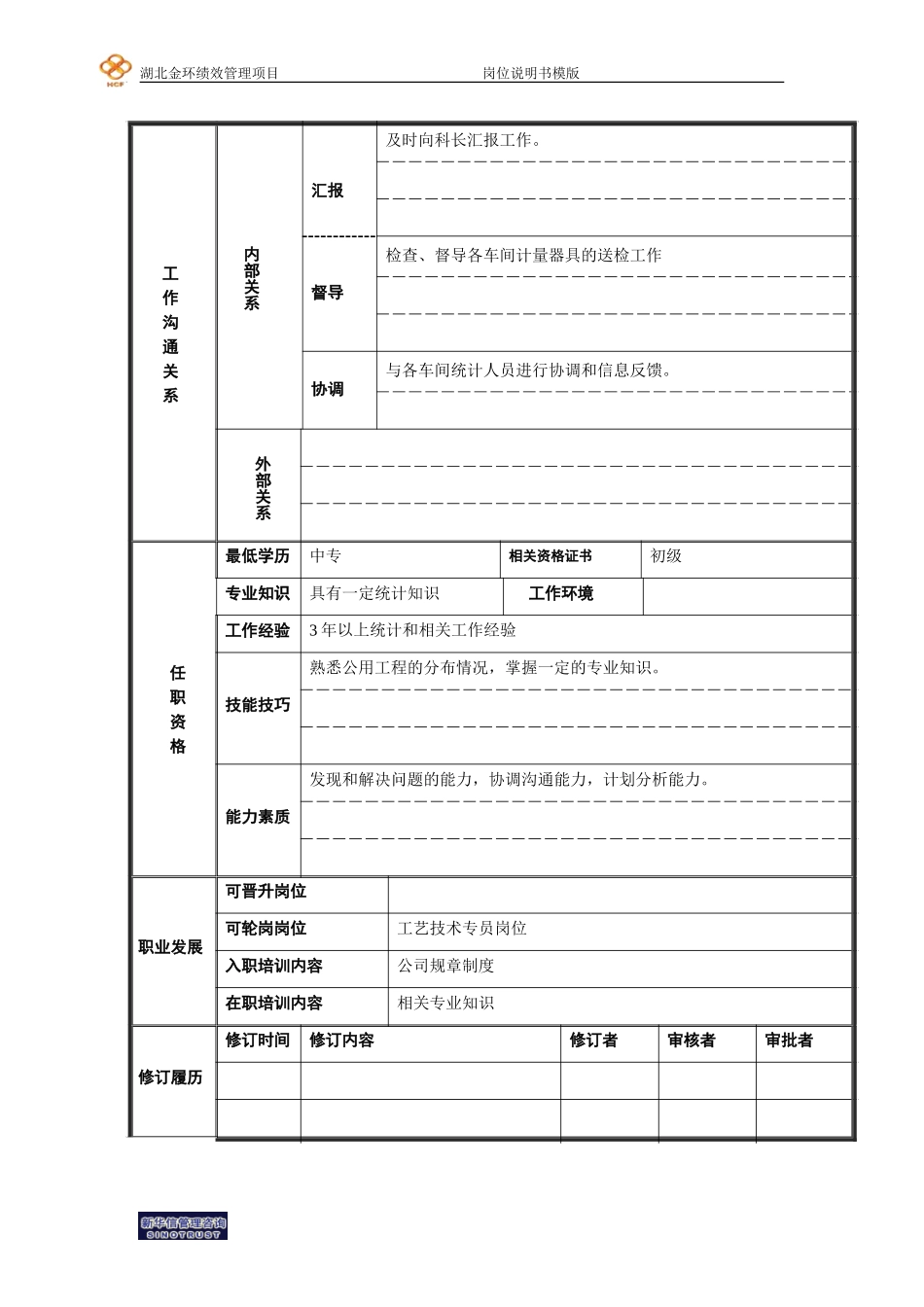 生产科统计员岗位说明书.doc_第2页
