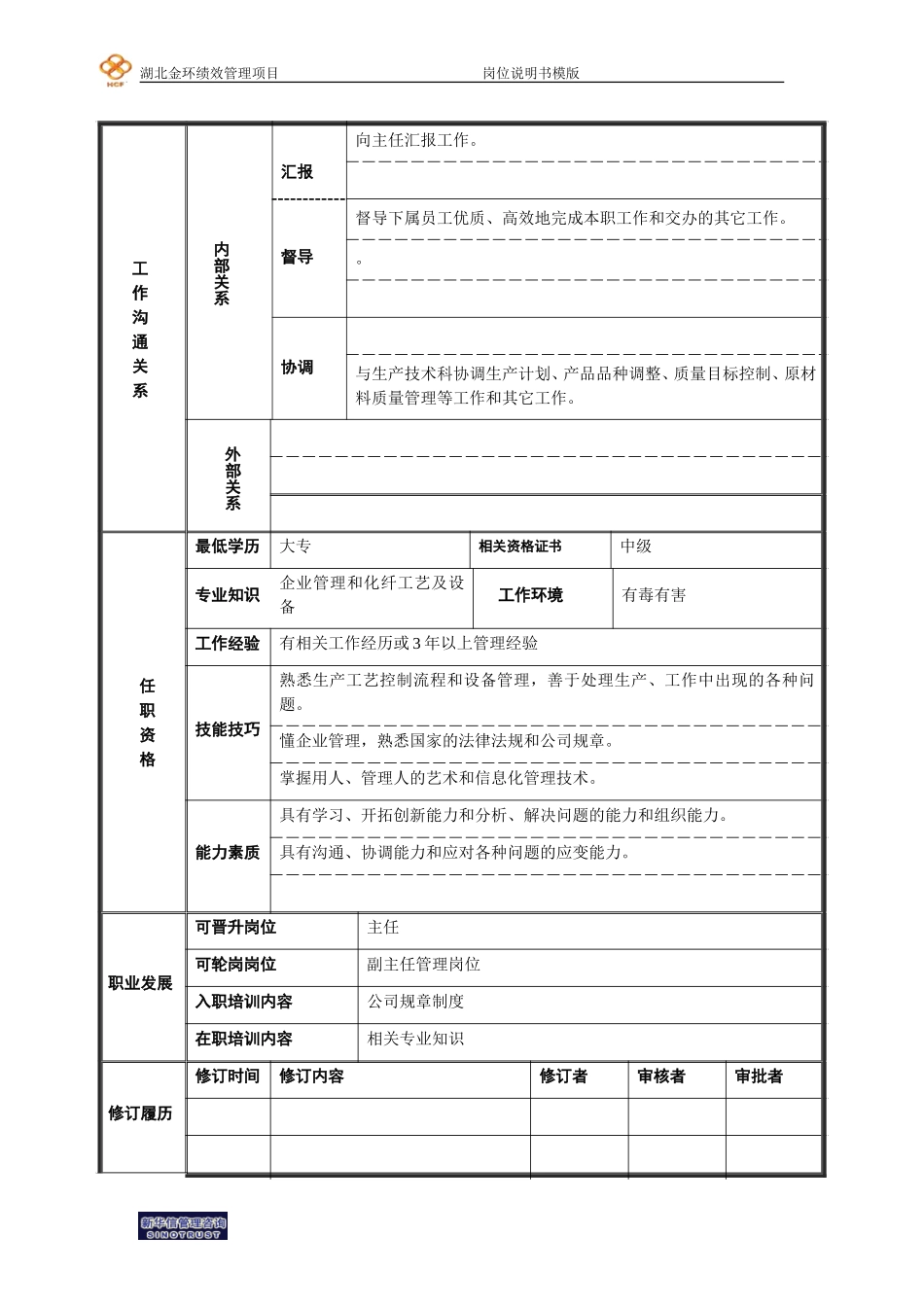 二厂加工车间生产主任岗位说明书.doc_第2页