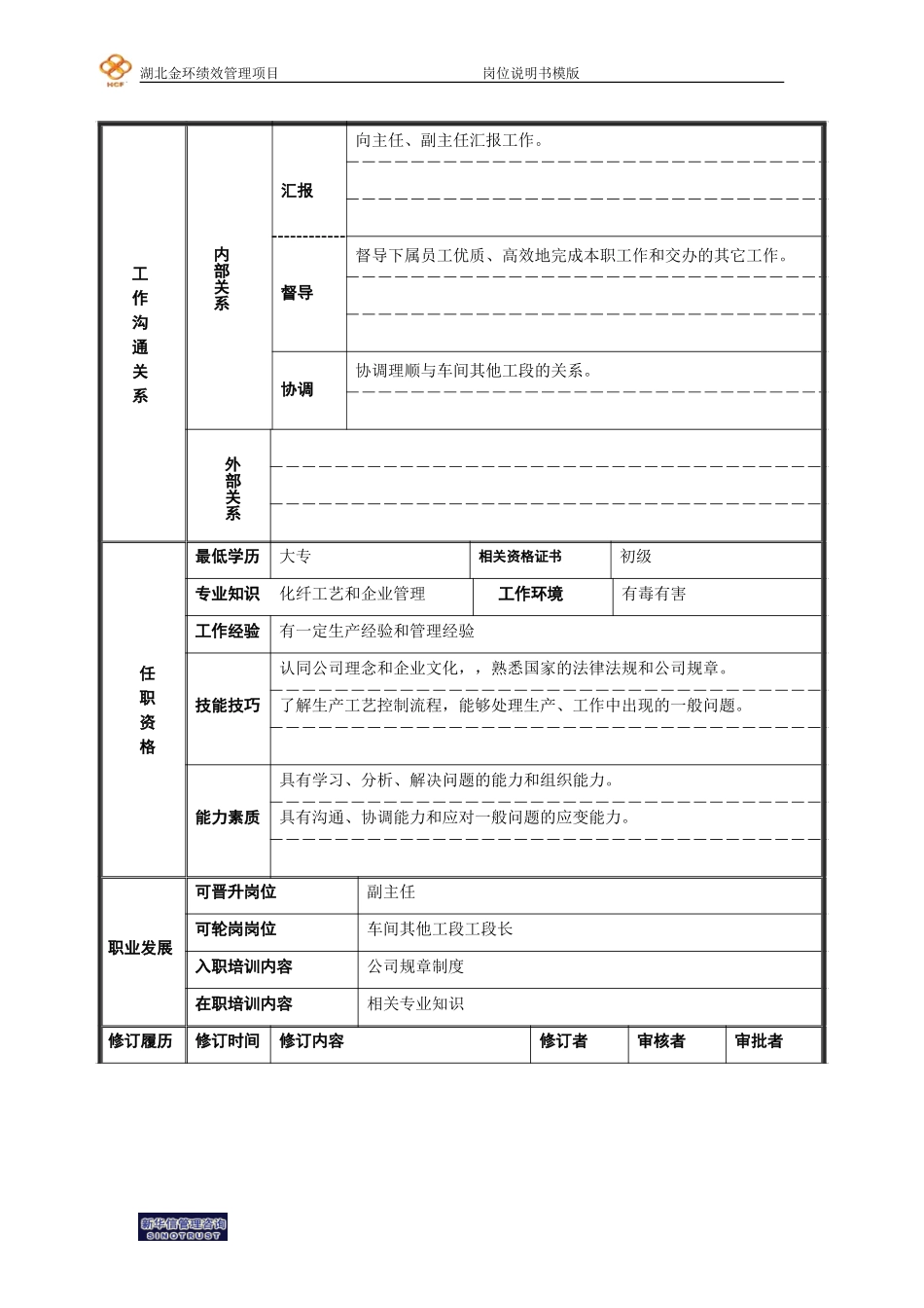 二厂加工车间压洗工段长岗位说明书.doc_第2页