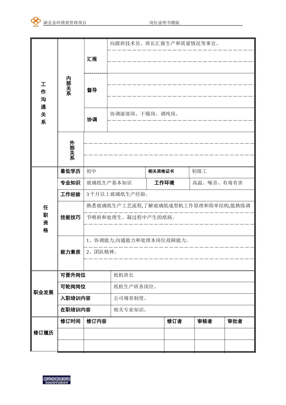 10玻璃纸纸机卷取打包工岗位说明书.doc_第2页
