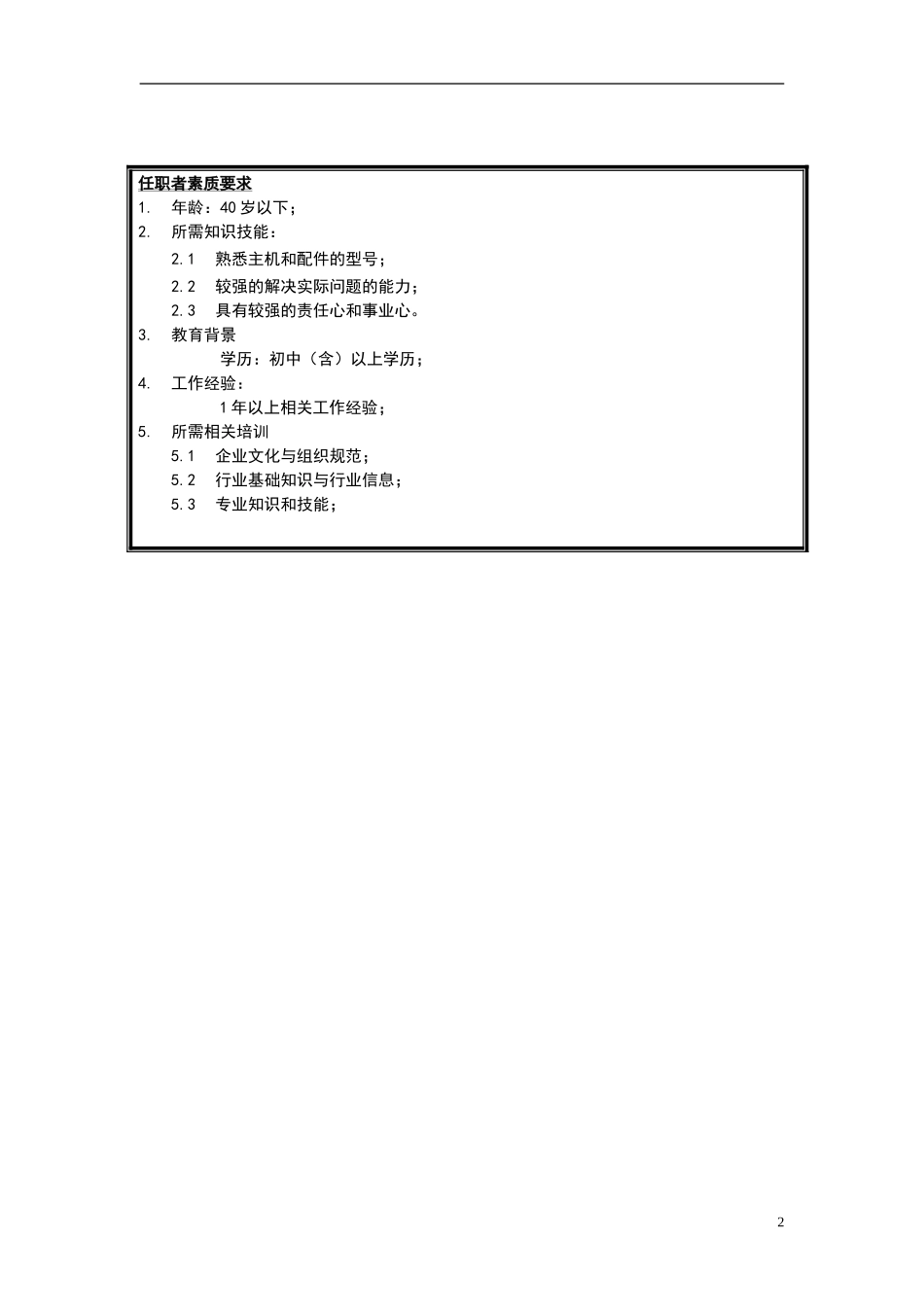 销售公司-管理部发货员岗位说明书KM版.doc_第2页