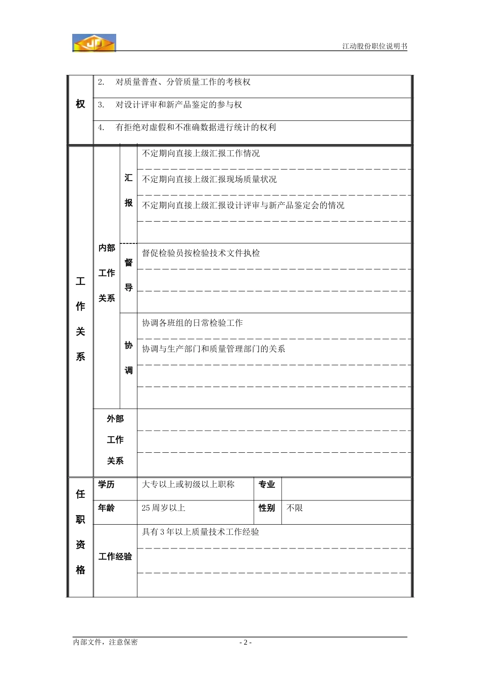 质检技术专员职位说明书.doc_第2页