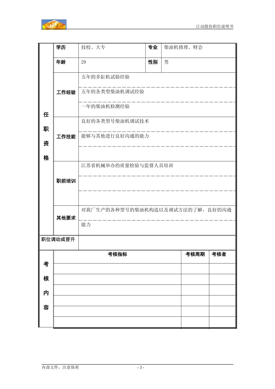 整机质量试验员职位说明书.doc_第3页