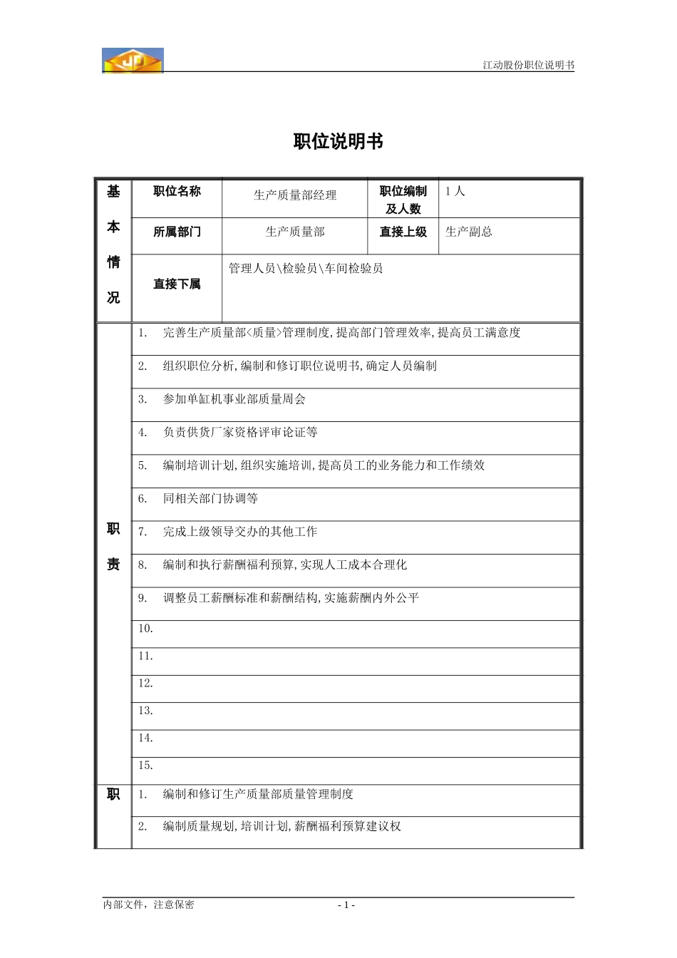 质量部经理.doc_第1页