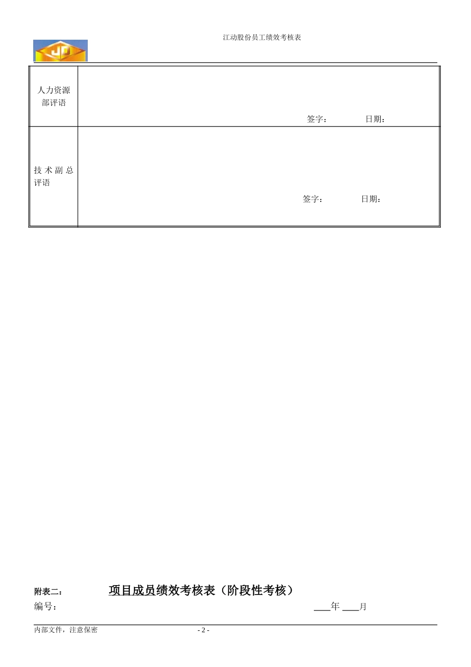 绩效考核指标---项目成员考核（阶段性）1.doc_第2页