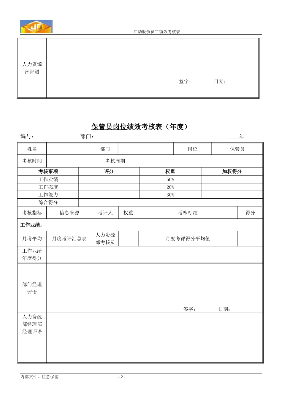 绩效考核指标--保管员.doc_第2页