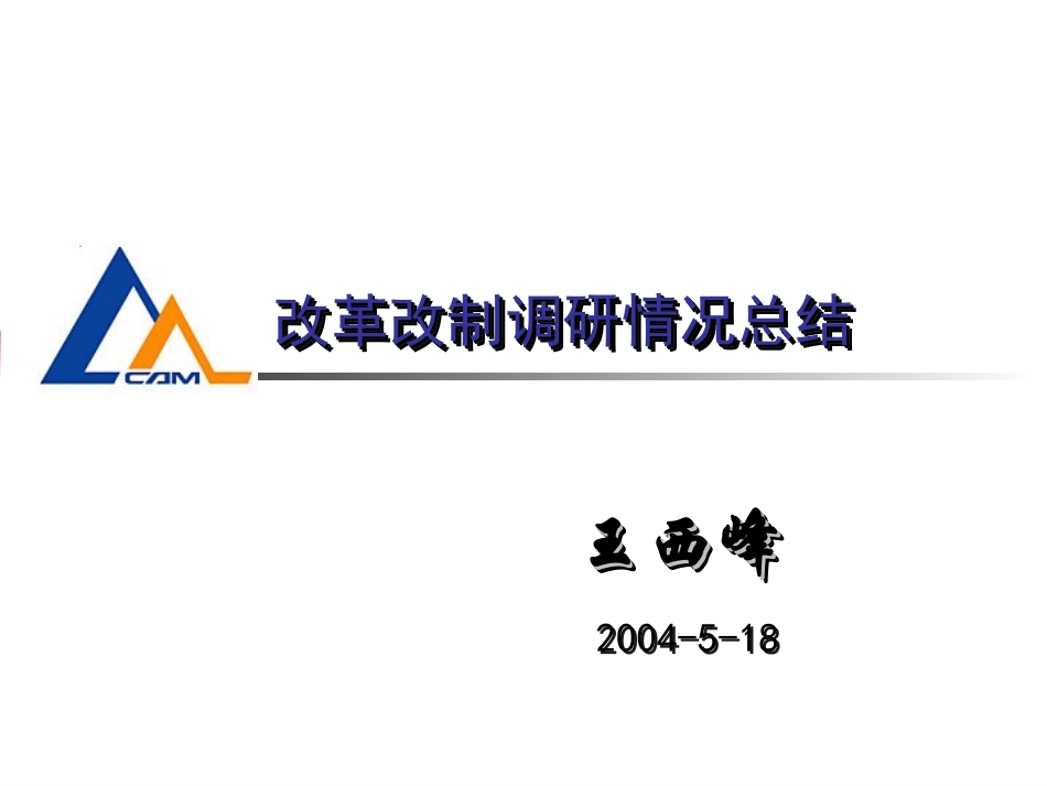 改制调研总结[王]（2004-5-18）.ppt_第1页