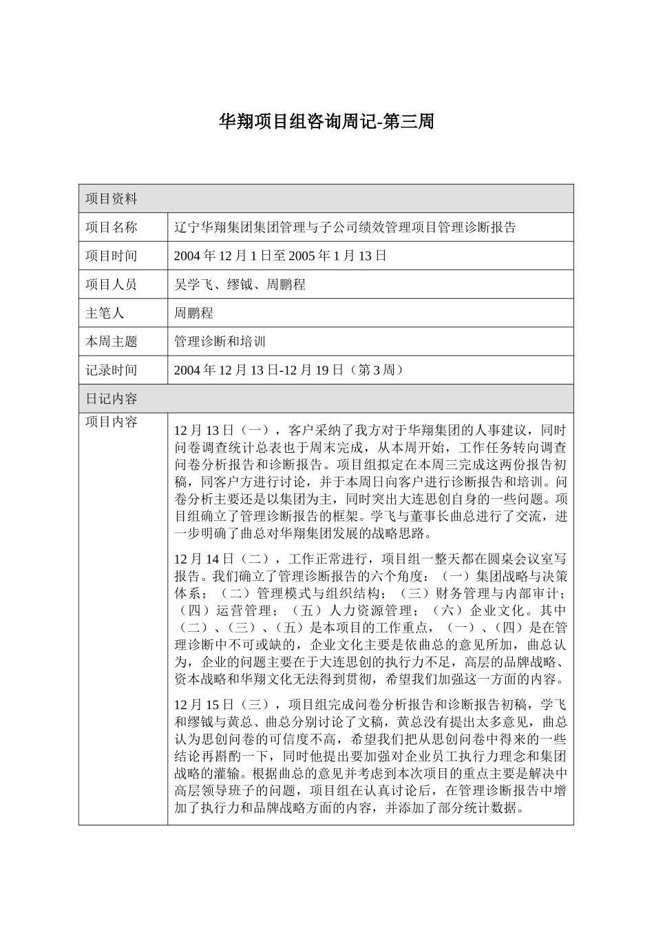 华翔项目周记－第3周.doc_第1页