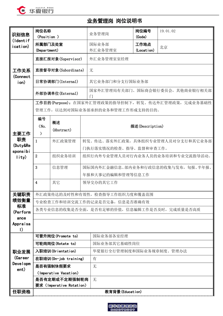 岗位说明书-业务管理岗.doc_第1页