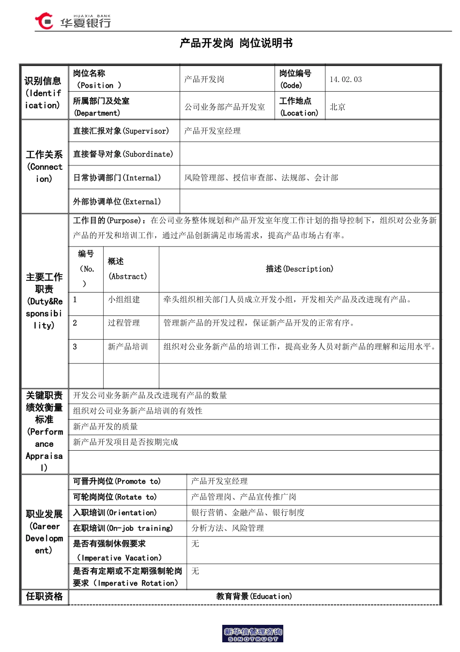产品开发岗岗位说明书.doc_第1页