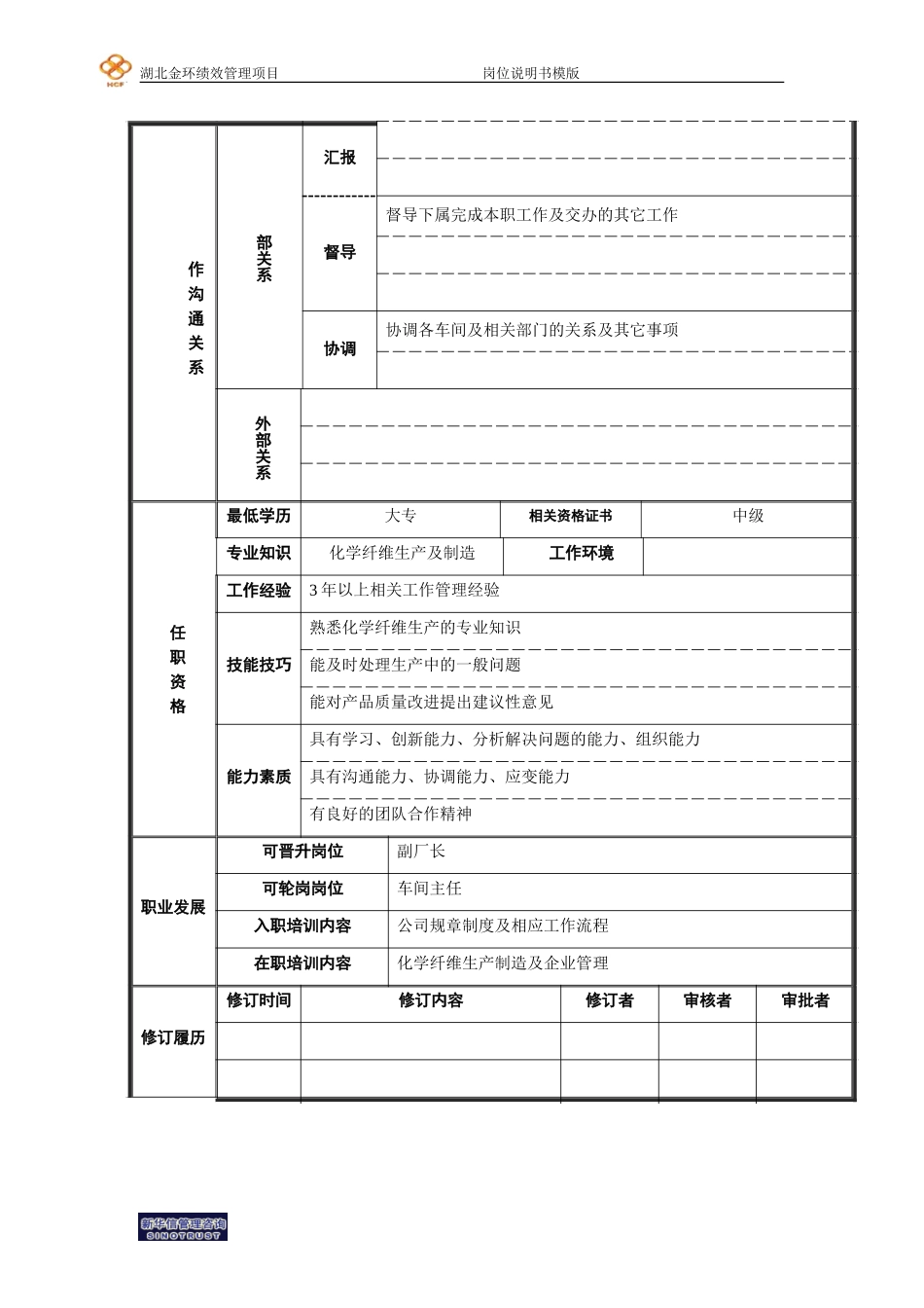 二厂生产科科长岗位说明书.doc_第2页