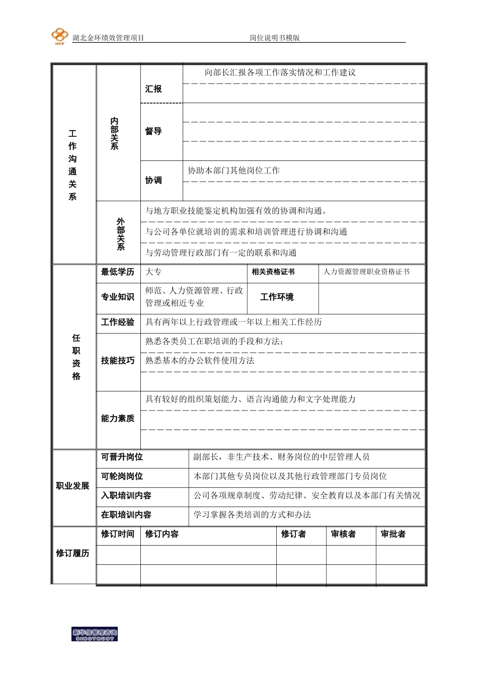 培训专员岗位说明书.doc_第2页