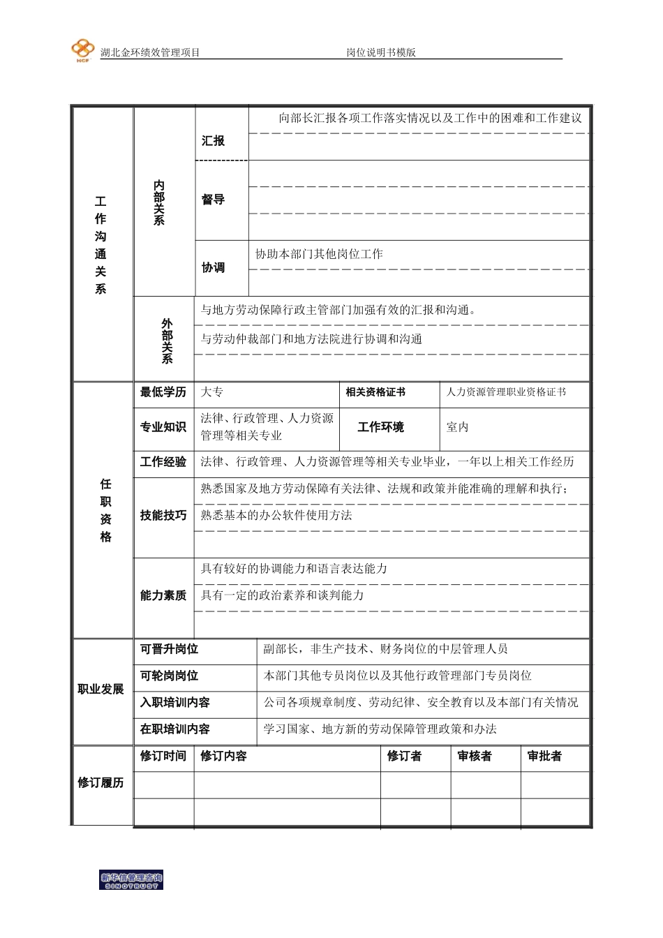 社保专员岗位说明书.doc_第2页