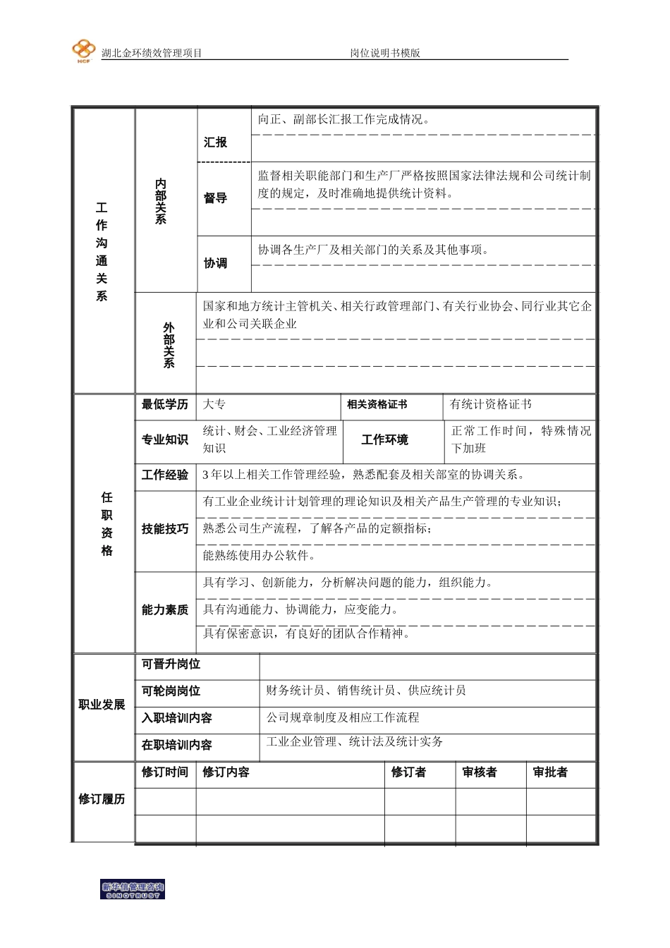 综合统计专员岗位说明书.doc_第2页