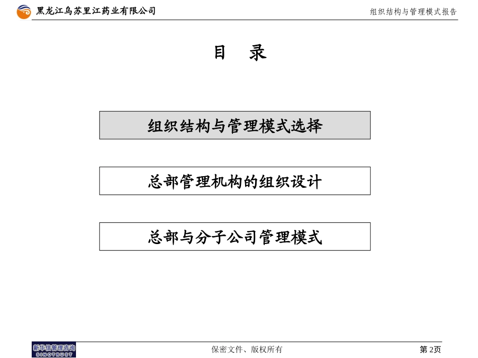 乌苏里江药业集团管理模式报告1216.ppt_第2页