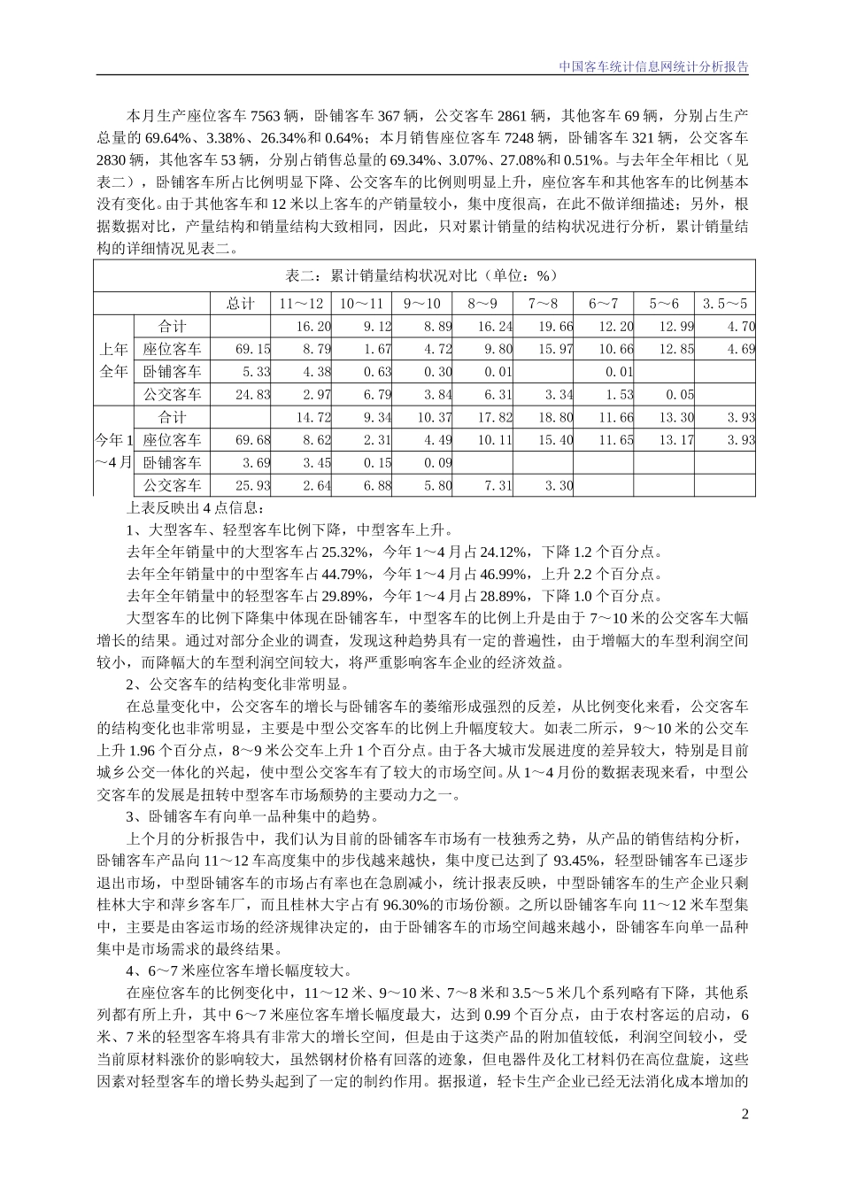2004年4月份中国客车统计信息网统计分析报告.doc_第2页