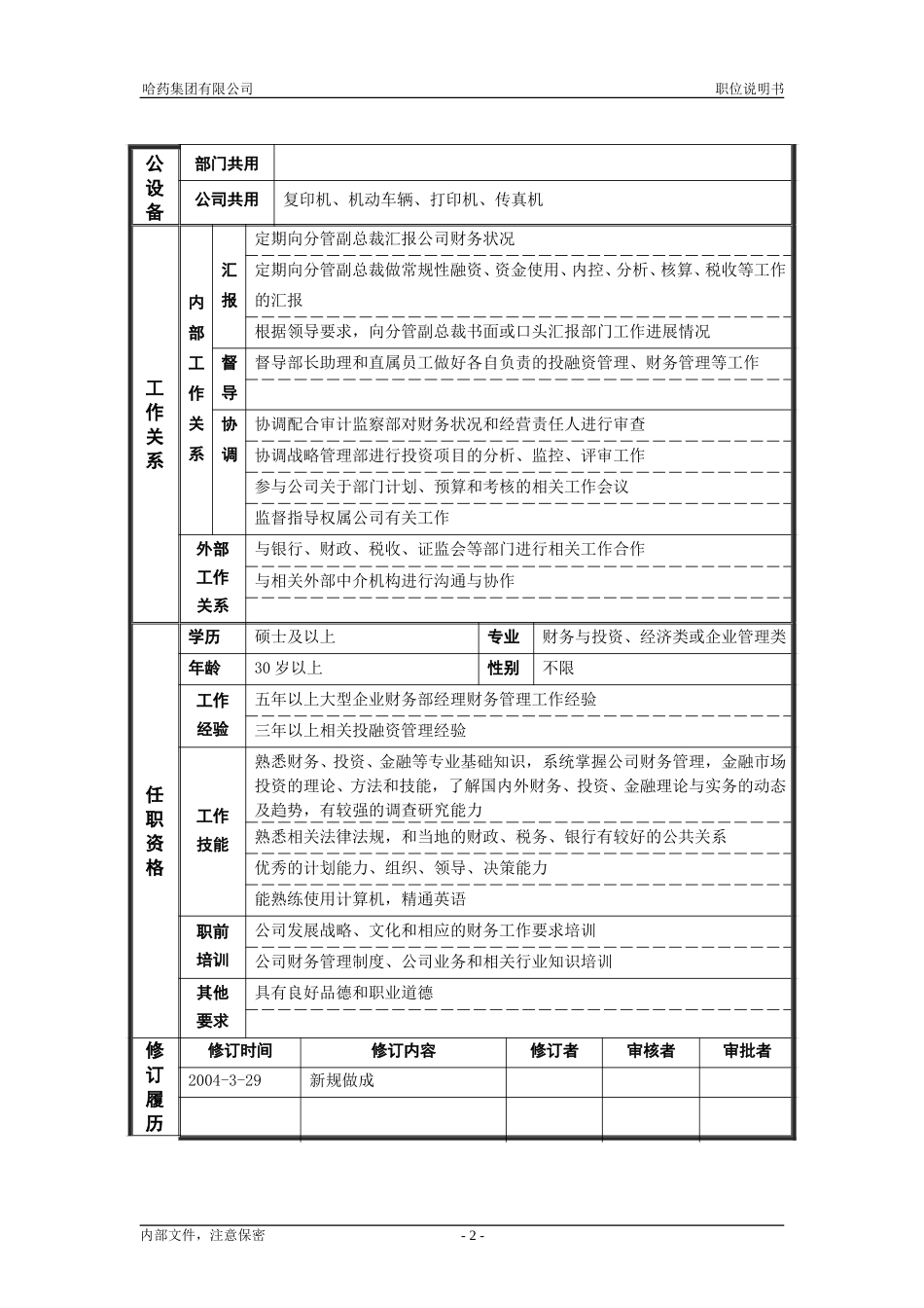 1资产管理部_部长＿职位说明书.doc_第2页
